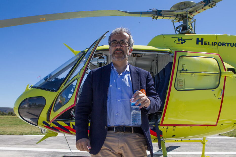 Paulo Rangel andou de helicóptero pela região Centro, nas zonas ardidas em 2017 