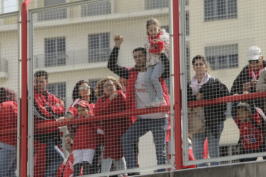 Adeptos fazem a festa antes do jogo entre Benfica e Santa Clara