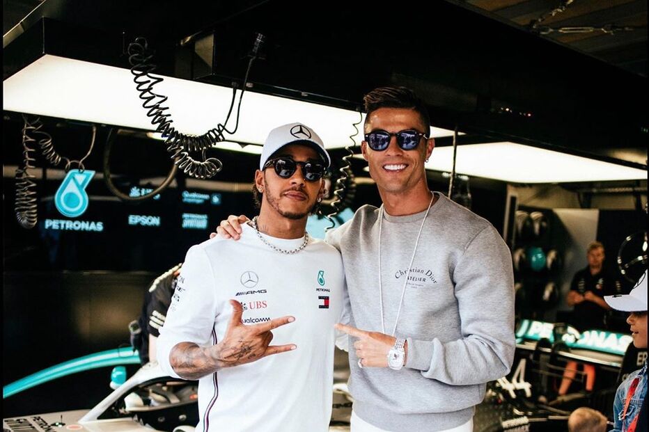 Cristiano Ronaldo e Lewis HamiltOn