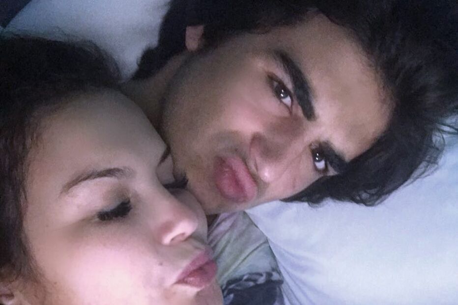 Katia Aveiro com o filho Rodrigo