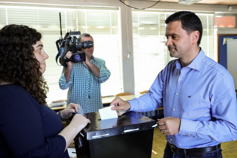 Pedro Marques votou em Alcochete