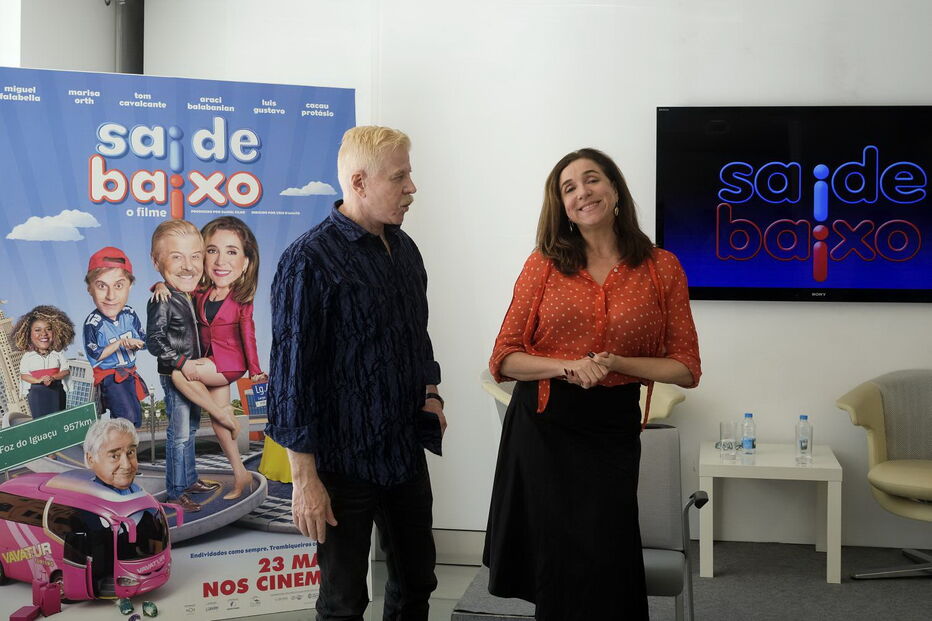Miguel Falabella e Marisa Orth na apresentação do filme ‘Sai de Baixo’, em Lisboa 