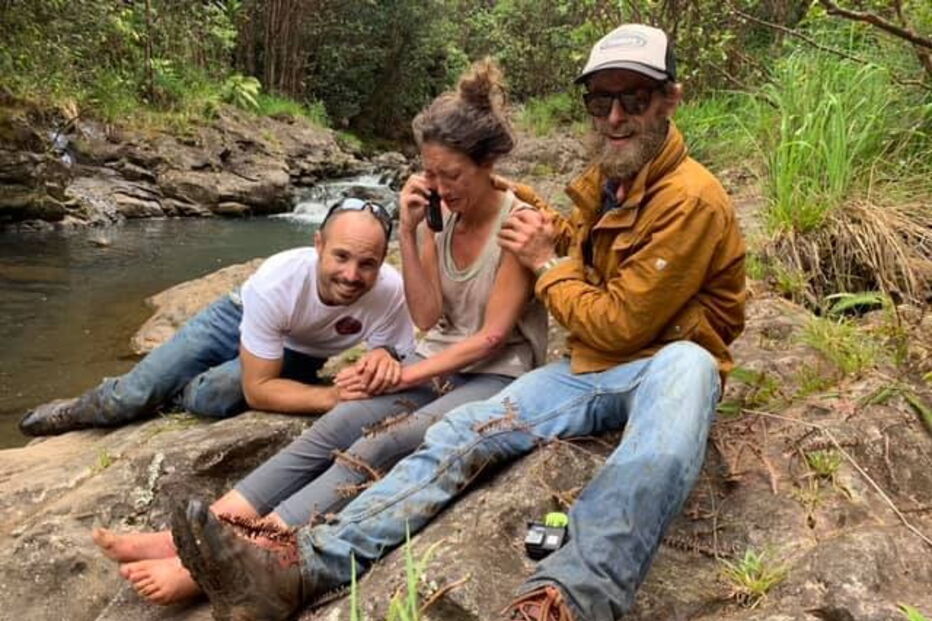 Amanda Eller no dia do resgate