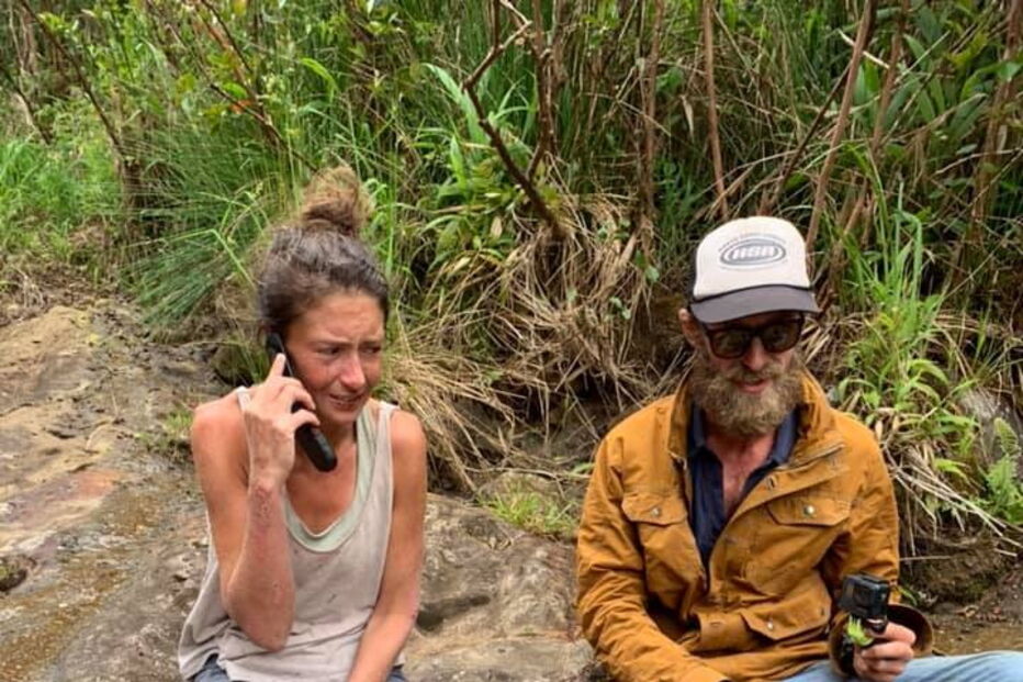 Amanda Eller no dia do resgate