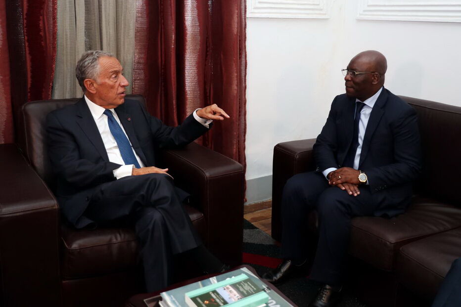 Marcelo com o ministro dos Assuntos Exteriores e da Cooperação da Guiné Equatorial