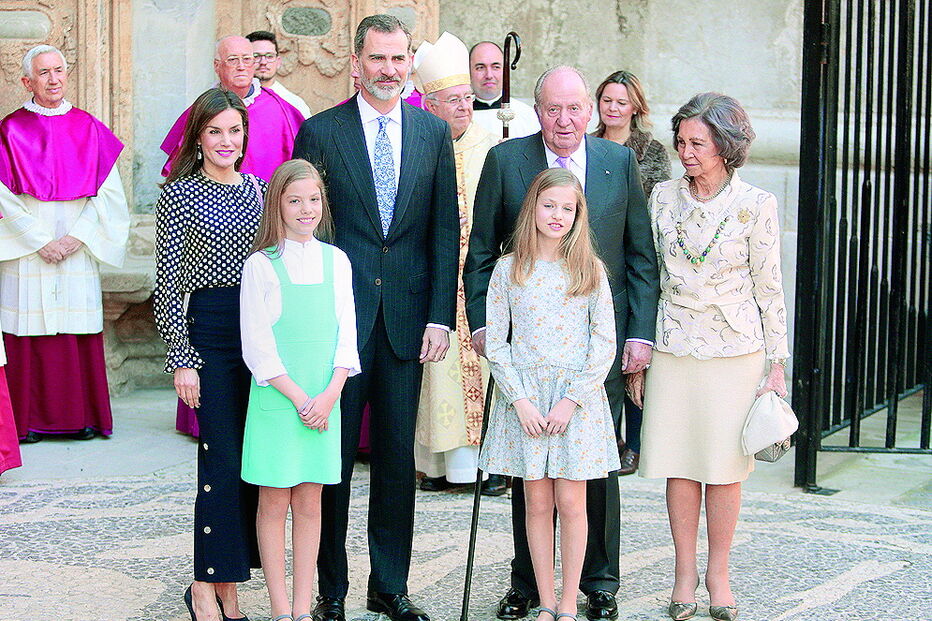 A família real espanhola num dos raros momentos de reunião 