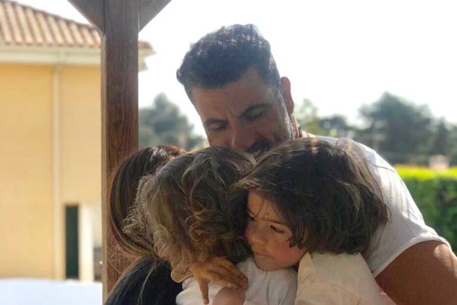 Francisco Nunes com os filhos