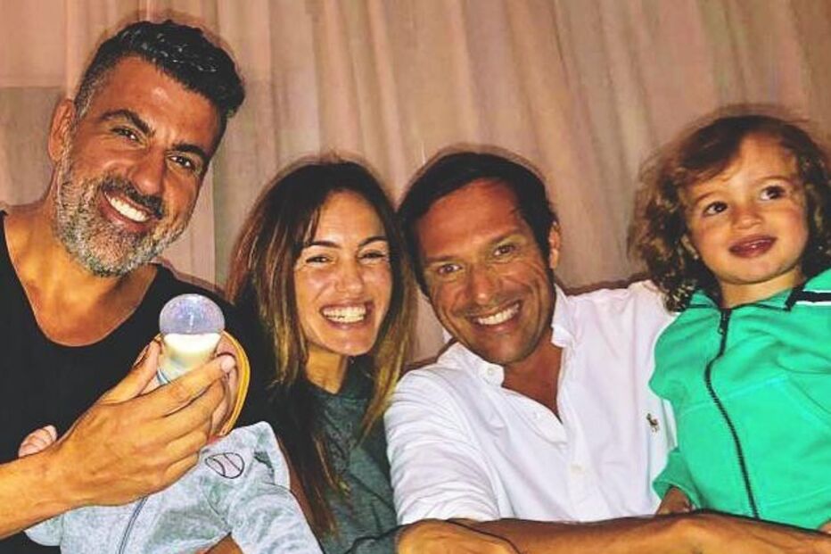 O casal com José Carlos Pereira, ex-namorado da apresentadora