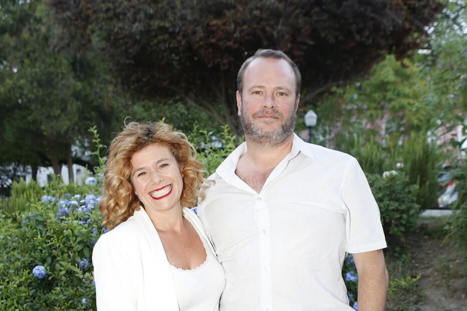 Ana Brito e Cunha com o marido, Afonso Coruche