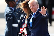 Donald Trump e Melania chegam ao Reino Unido 