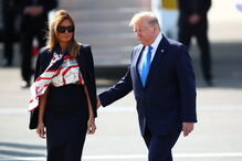 Donald Trump e Melania chegam ao Reino Unido 