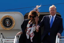 Donald Trump e Melania chegam ao Reino Unido 