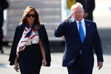 Donald Trump e Melania chegam ao Reino Unido 