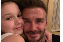 David Beckham e filha Harper