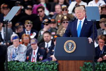 Dia D foi há 75 anos. Trump e Macron na cerimónia de comemoração em França