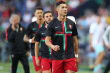 Cristiano Ronaldo antes da partida Portugal-Holanda
