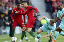 Momentos do jogo Portugal-Holanda na final da Liga das Nações	