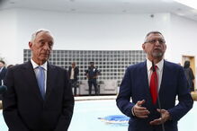 Marcelo Rebelo de Sousa, António Costa e Jorge Carlos Fonseca em Cabo Verde