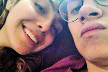 Rafael Miguel e a namorada