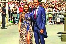 Keylor Navas e a mulher Andrea Salas