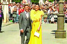 Lucas Vázquez e a mulher