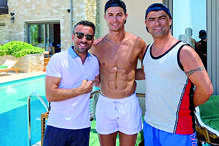 Craque desfrutou da companhia de amigos 