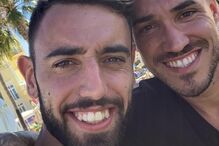 Bruno Fernandes está de férias no Algarve
