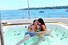 Cristiano Ronaldo a gozar férias com Gio 