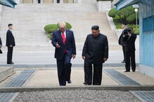 Trump com o o líder norte-coreano, Kim Jong-un