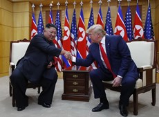 Trump com o o líder norte-coreano, Kim Jong-un