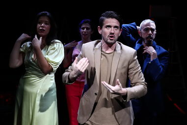 Ensaio de "História Ilustrada do Teatro Português", uma encenação de Martim Pedroso