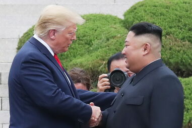 Trump com o o líder norte-coreano, Kim Jong-un