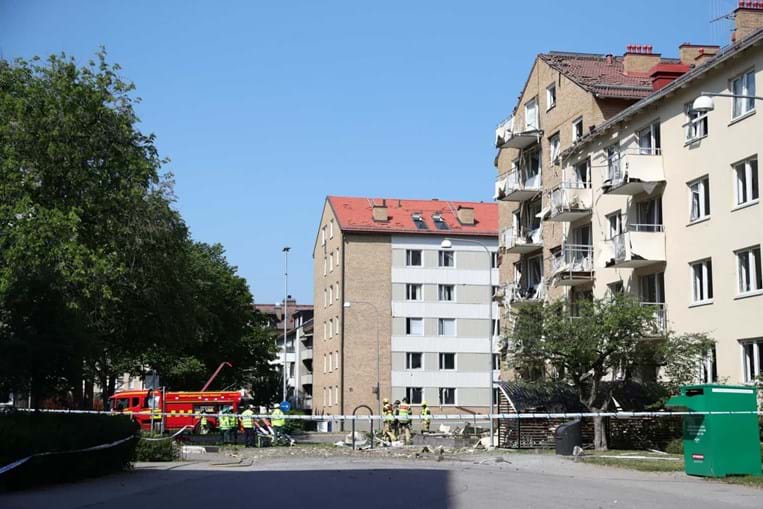 Explosão danifica dois prédios na Suécia