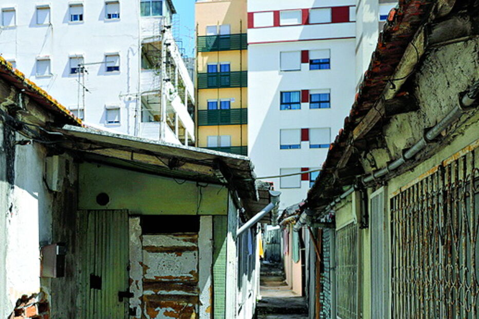 Local onde homem foi apanhado no Prior Velho