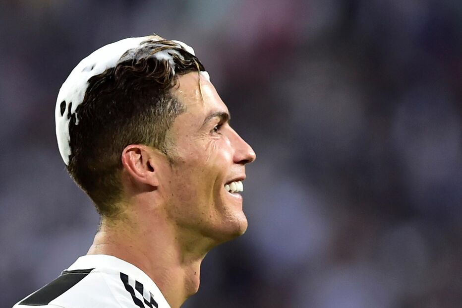 A festa de Cristiano Ronaldo após ser campeão de Itália pela Juventus
