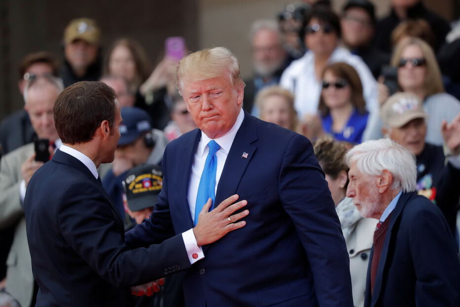 Dia D foi há 75 anos. Trump e Macron na cerimónia de comemoração em França