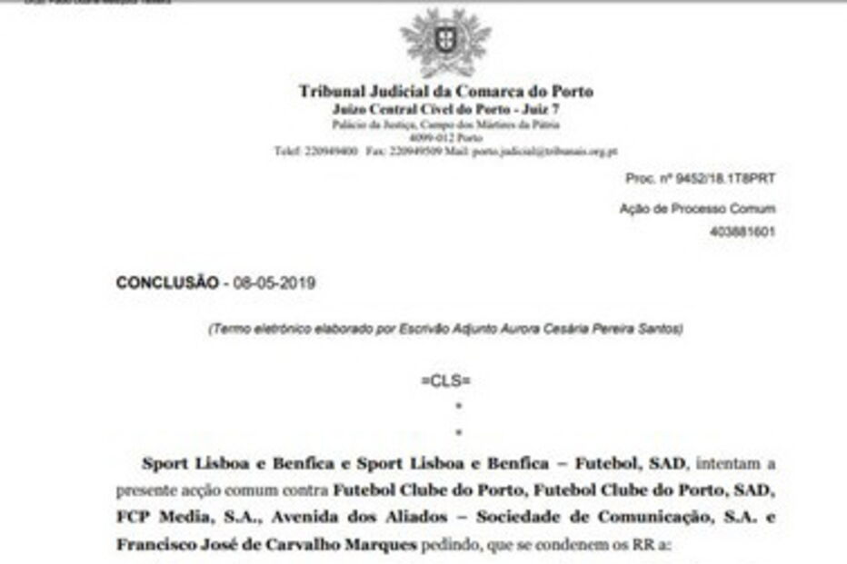 Leia o acórdão que condenou o FC Porto ao pagamento de dois milhões de euros no caso dos emails