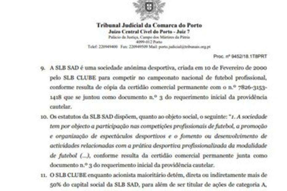 Leia o acórdão que condenou o FC Porto ao pagamento de dois milhões de euros no caso dos emails