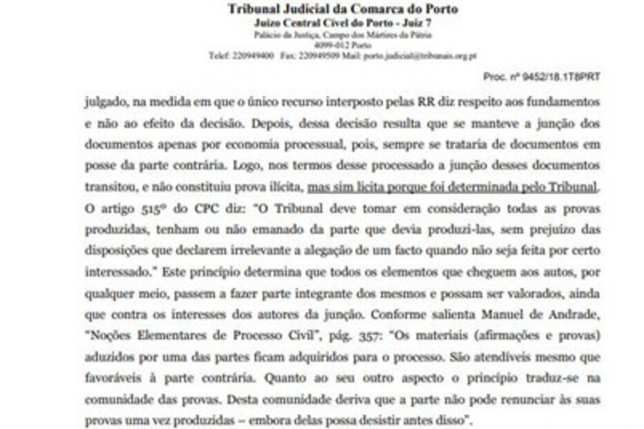 Leia o acórdão que condenou o FC Porto ao pagamento de dois milhões de euros no caso dos emails