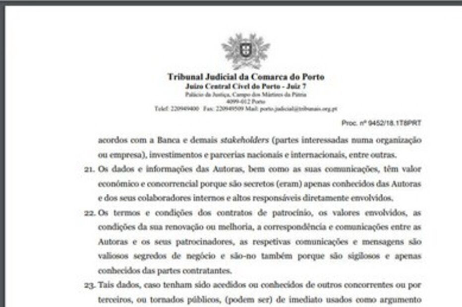 Leia o acórdão que condenou o FC Porto ao pagamento de dois milhões de euros no caso dos emails