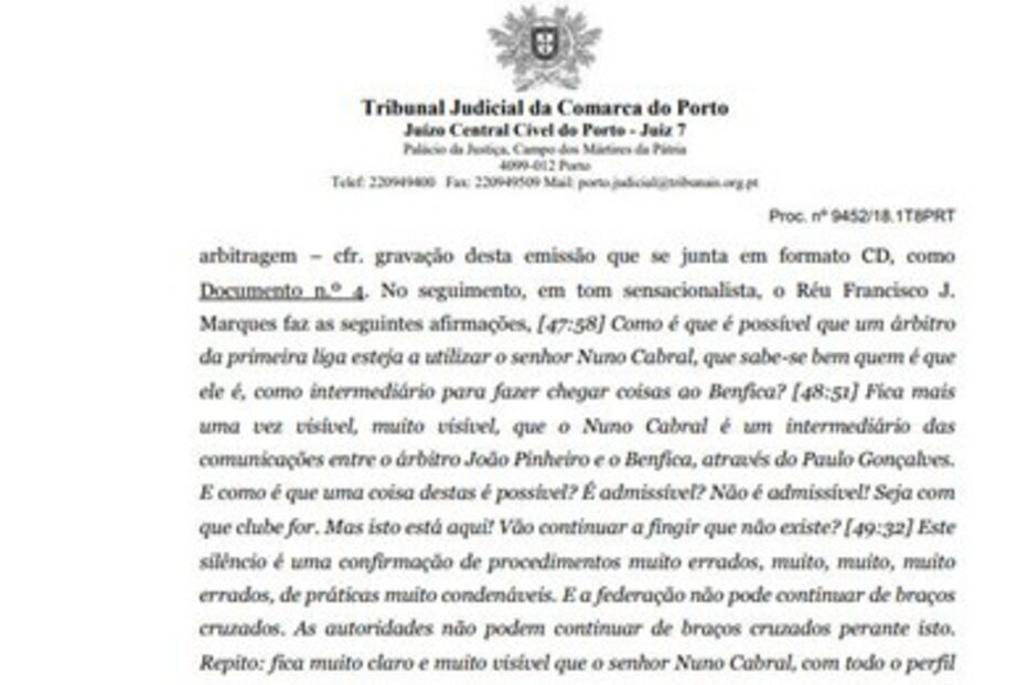 Leia o acórdão que condenou o FC Porto ao pagamento de dois milhões de euros no caso dos emails