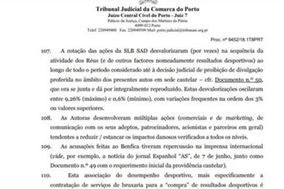 Leia o acórdão que condenou o FC Porto ao pagamento de dois milhões de euros no caso dos emails