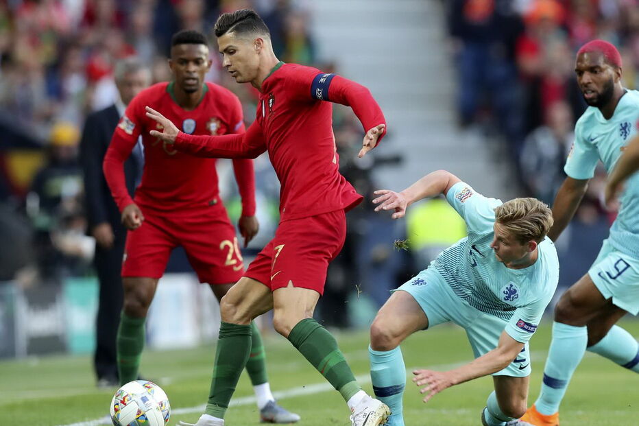 Momentos do jogo Portugal-Holanda na final da Liga das Nações	