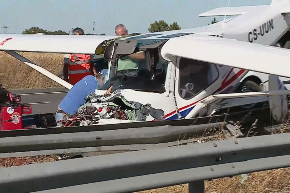 Aeronave aterra de emergência e lança pânico na A12