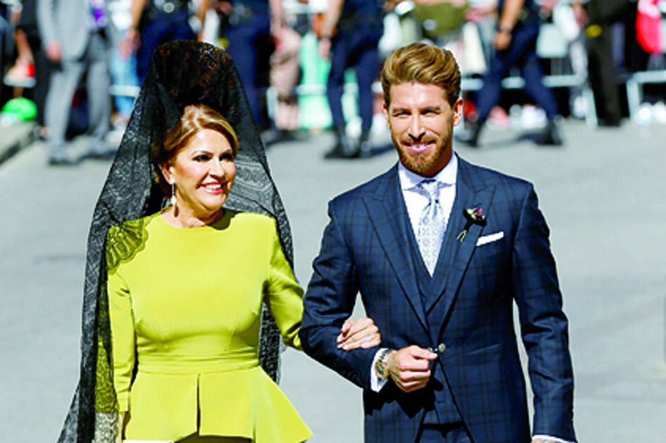 Sérgio Ramos com a mãe Paqui Garcia