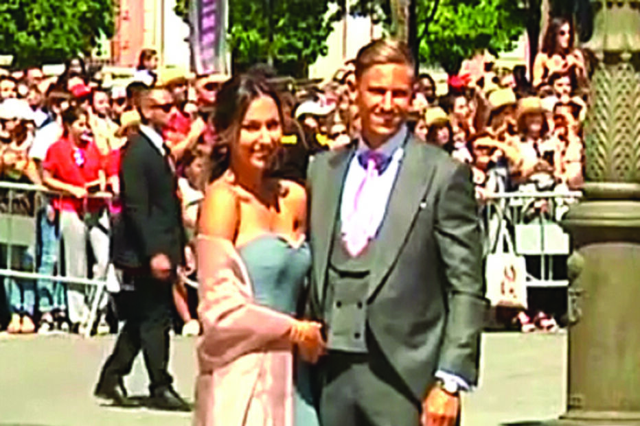 Marcos Llorente e a mulher