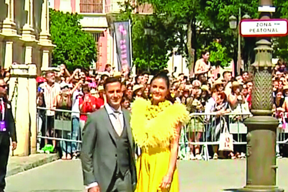 Lucas Vázquez e a mulher
