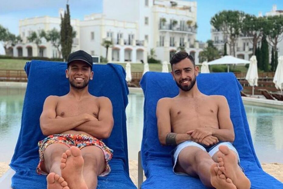 Bruno Fernandes está de férias no Algarve