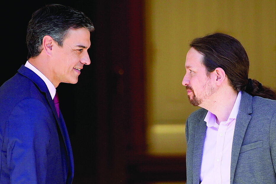 Pedro Sánchez  e Pablo Iglesias não se entendem. O socialista ainda não tem uma plataforma definida para nova investidura   