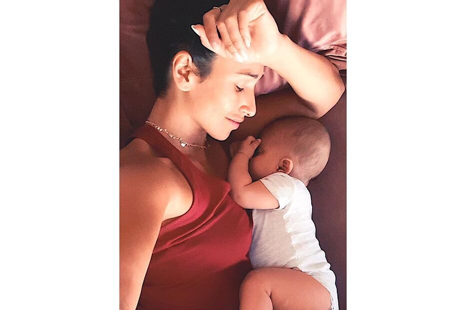 Rita Pereira com o filho Lonô